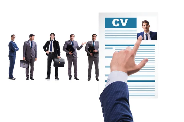 Recruitment and employment concept with businessman — Stock Photo, Image