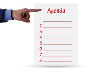 Birkaç öge ile toplantının gündemi