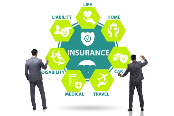 Concept of various types of insurance — Stock Photo, Image