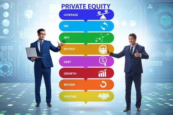 Businessman in private equity concept — Stock Photo, Image