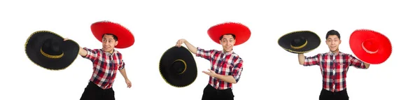 Divertido mexicano con sombrero en concepto —  Fotos de Stock