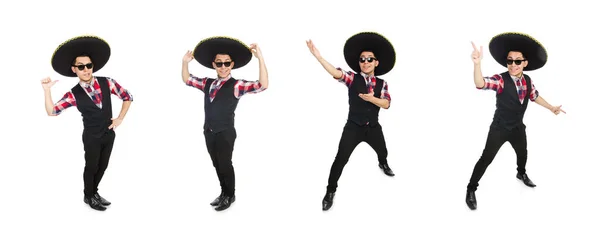 Divertido mexicano con sombrero en concepto — Foto de Stock