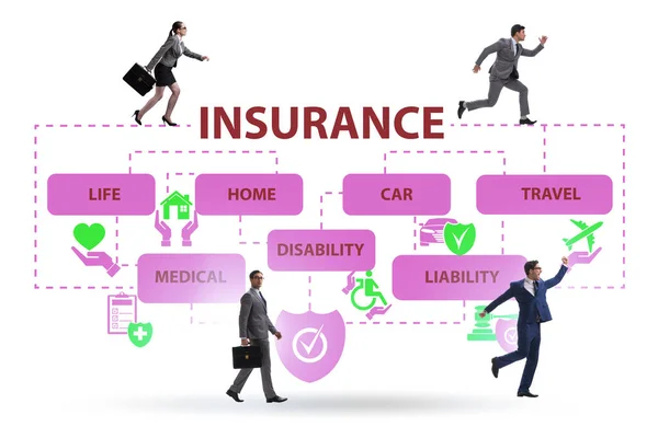 Concept of various types of insurance — Stock Photo, Image