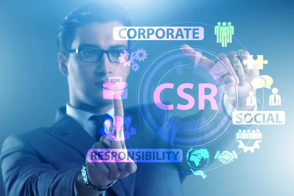 CSR-Konzept - Corporate Social Responsibility mit Businessma — Stockfoto