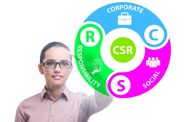 CSR 의 개념 - 비스로 와 함께 하는 기업의 사회적 책임 — 스톡 사진