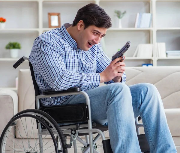 Studente disabile disperato e suicida — Foto Stock