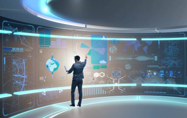 Küresel iş kavramında iş adamı