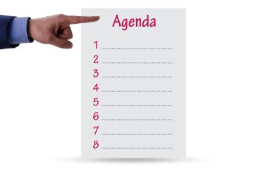 Birkaç öge ile toplantının gündemi