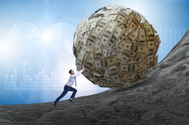 İş adamı dolar topunu itiyor