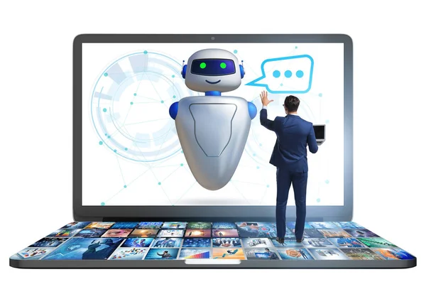 Concept of chat bot in modern business communication — Stock Photo, Image