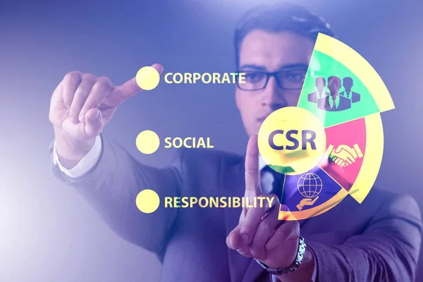 Concepto de RSE - Responsabilidad social de las empresas con el mundo empresarial —  Fotos de Stock