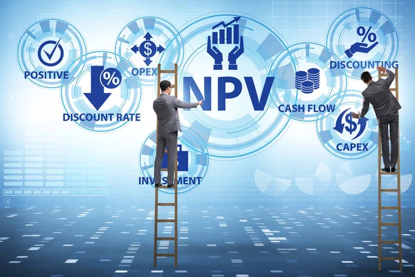 NPV Konsepti - Net Şimdiki Değer — Stok fotoğraf