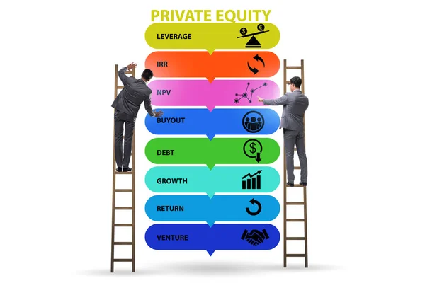 Imprenditore nel concetto di private equity — Foto Stock