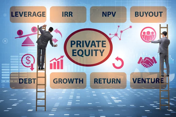 Businessman in private equity concept — Stock Photo, Image