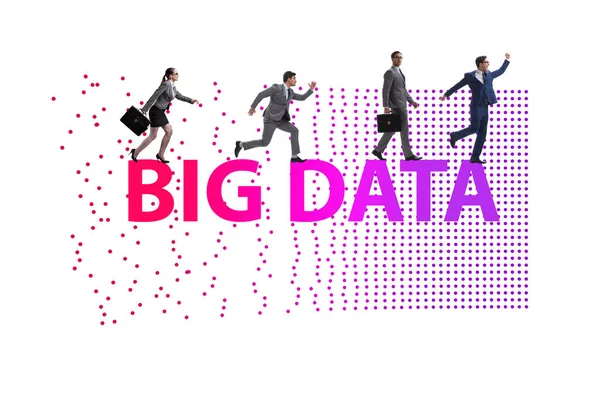 Concept de big data et de data mining avec les hommes d'affaires — Photo