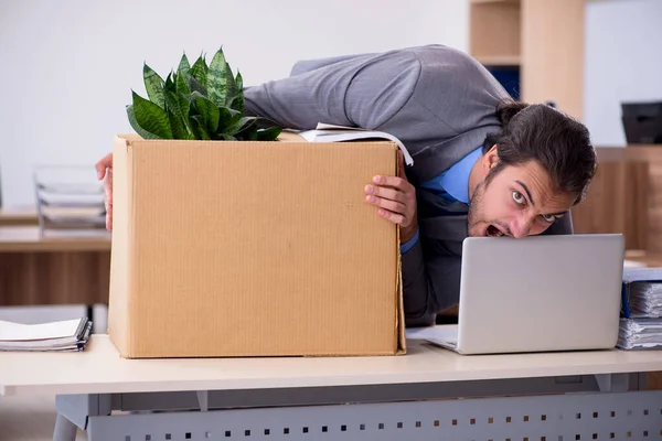 Young male employee being fired from his work — Stock Photo, Image