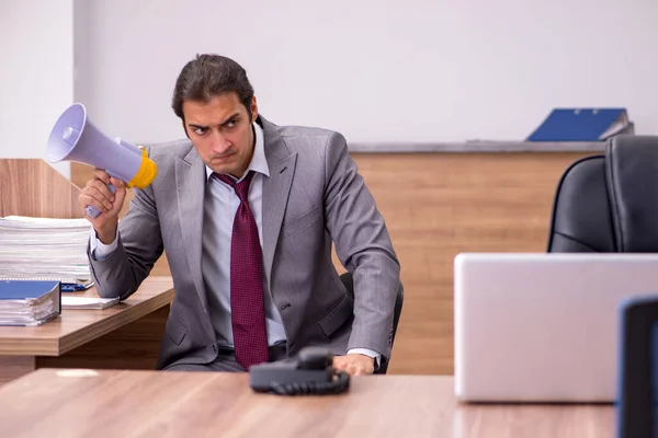 Young businessman employee in bullying concept in the office — Stock Photo, Image