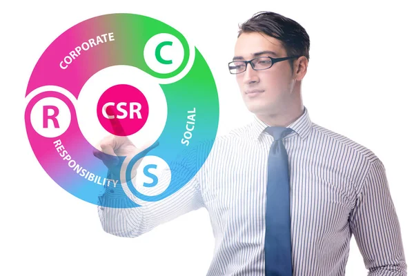 CSR 의 개념 - 사무 업무와 관련된 기업의 사회적 책임 — 스톡 사진