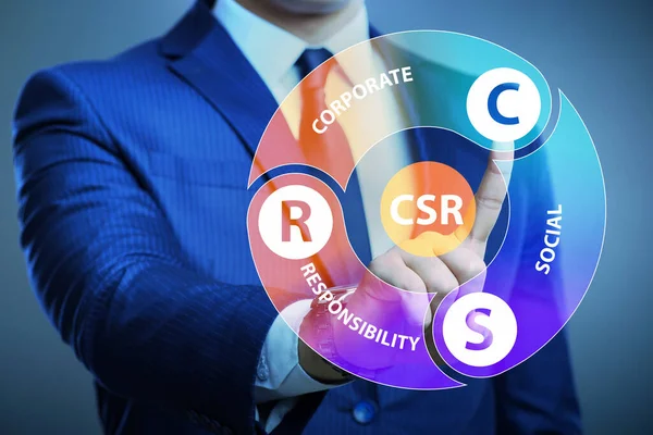 CSR 의 개념 - 사무 업무와 관련된 기업의 사회적 책임 — 스톡 사진