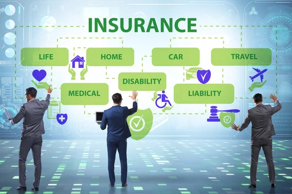 Conceito de vários tipos de seguro — Fotografia de Stock