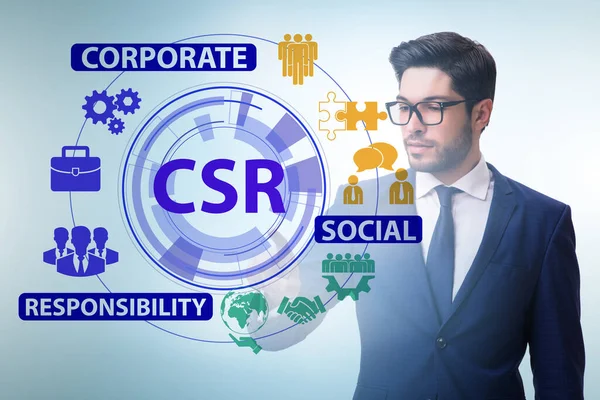Концепція КСВ - корпоративна соціальна відповідальність з бізнесом — стокове фото