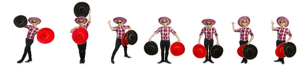 Grappig Mexicaans met sombrero in concept — Stockfoto