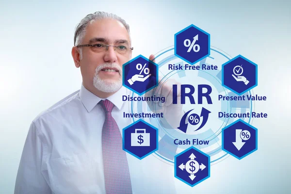 Concetto di IRR - Tasso di rendimento interno — Foto Stock