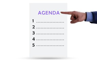 Birkaç öge ile toplantının gündemi