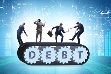 Borç kredisi ve iş adamıyla birlikte taşıma bandı