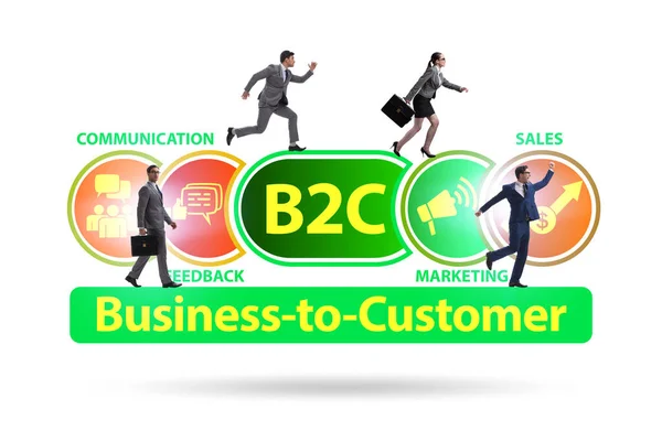 Business to customer concept met zakenmensen — Stockfoto