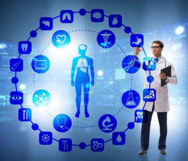 Sanal tuşlara basılı doktorların teletıp kavramı