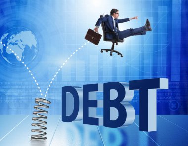 İş adamı, ilkbahardan iş konseptine atlıyor