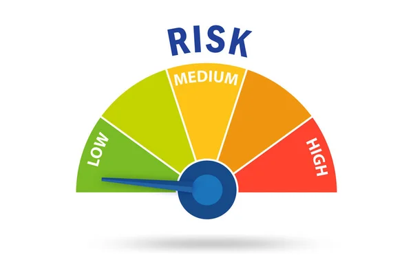 Risk ölçer risk yönetimi kavramında — Stok fotoğraf