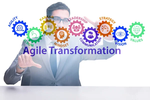 Zakenman in agile transformatie concept — Stockfoto