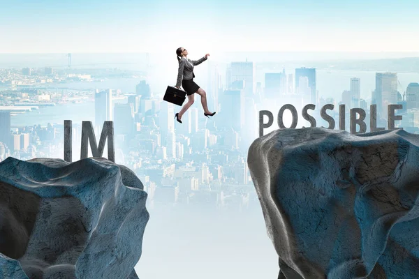 The concept of impossible becoming possible — Stock Photo, Image