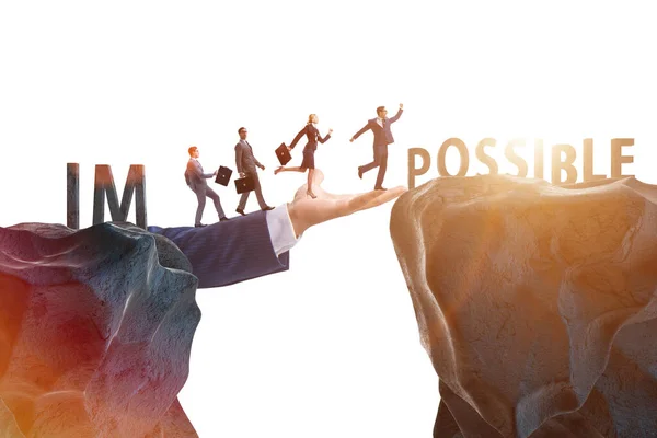 The concept of impossible becoming possible — Stock Photo, Image