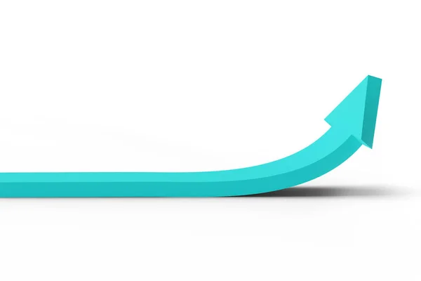 Flecha simple que indica el crecimiento - renderizado 3d —  Fotos de Stock