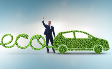 Alternatif enerjiyle çalışan çevre dostu bir araba.