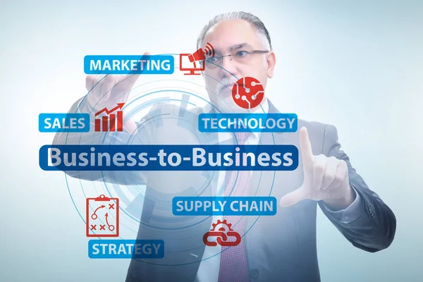 Business to Business-Konzept mit Geschäftsleuten — Stockfoto