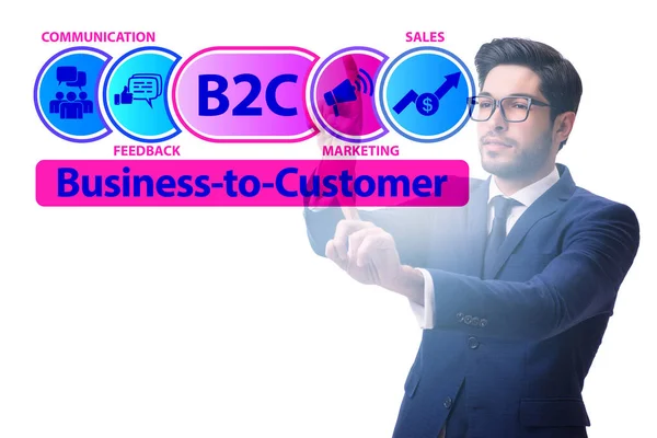 Business to customer concept με επιχειρηματίες — Φωτογραφία Αρχείου