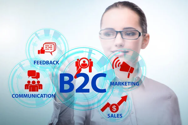 Business to customer concept met zakenmensen — Stockfoto