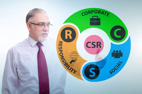 CSR kavramı - iş dünyasındaki kurumsal sosyal sorumluluk — Stok fotoğraf
