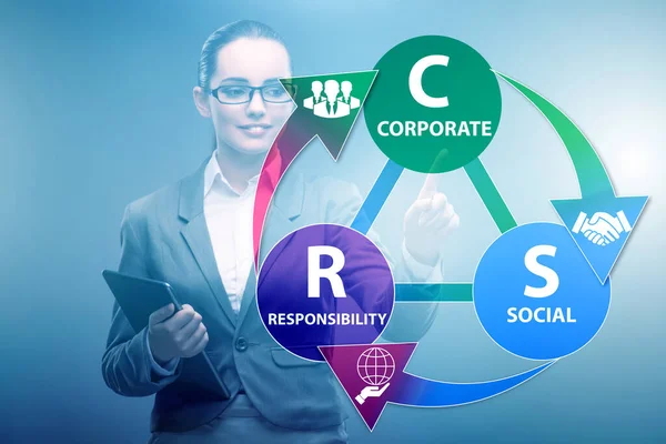 Concepto de RSE - Responsabilidad social de las empresas con las empresas — Foto de Stock