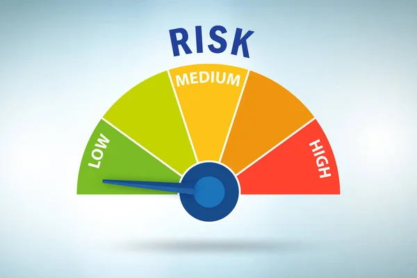 Medidor de risco no conceito de gestão de risco — Fotografia de Stock