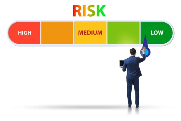 Zakenman in risicometering- en managementconcept — Stockfoto