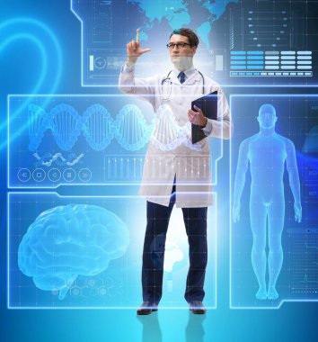 Sanal tuşlara basılı doktorların teletıp kavramı