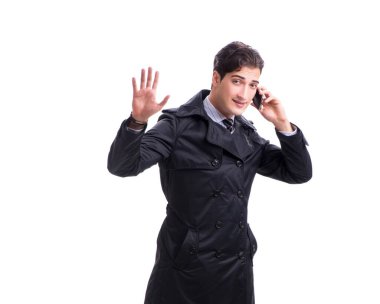 Beyaz ceketli genç işadamı.