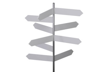 Navigasyon konseptinde yol yönü - 3D görüntüleme