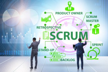 SCRUM Çevik Yöntem Konseptinde İşadamı