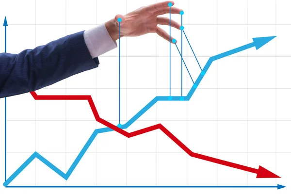 Concepto de apoyo al crecimiento económico en la economía —  Fotos de Stock